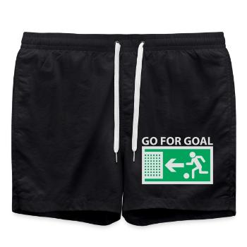 Go for Goal - Badeshorts - Schwarz - Vorne - AI Model Male 185 light (185cm)