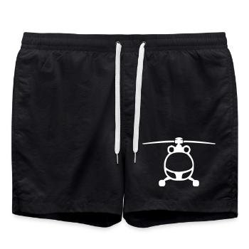 Helikopter - Badeshorts - Schwarz - Vorne - AI Model Male 185 light (185cm)