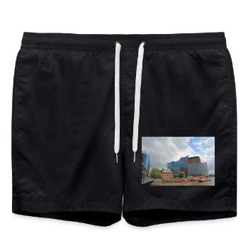 Hamburg Konzerthaus - Swim Trunks - black - Front - AI Model Male 185 light (185cm)
