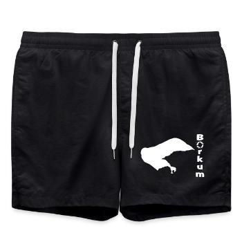 Borkum - Badeshorts - Schwarz - Vorne - AI Model Male 185 light (185cm)