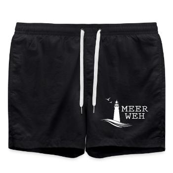 Meerweh - Badeshorts - Schwarz - Vorne - AI Model Male 185 light (185cm)