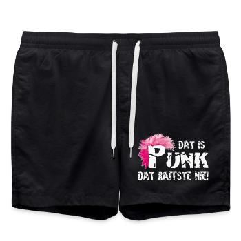 Dat is Punk dat raffste nie! - Badeshorts - Schwarz - Vorne - AI Model Male 185 light (185cm)