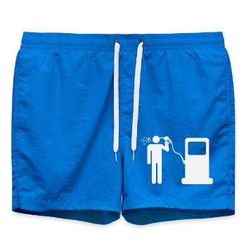 Humour de station-service à essence Plein plein drôle - Short de bain - cobalt blue - Devant