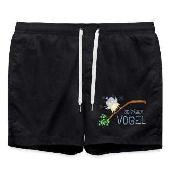 Schräger Vogel - Badeshorts - Schwarz - Vorne - AI Model Male 185 light (185cm)