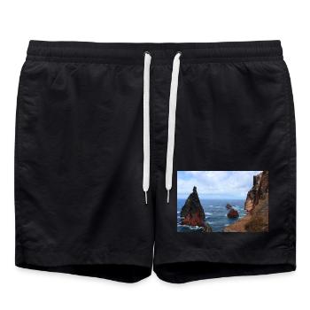 Affiche Madère Portugal - Short de bain - noir - Devant - AI Model Male 185 light (185cm)