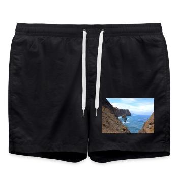 Affiche Madère Portugal - Short de bain - noir - Devant - AI Model Male 185 light (185cm)