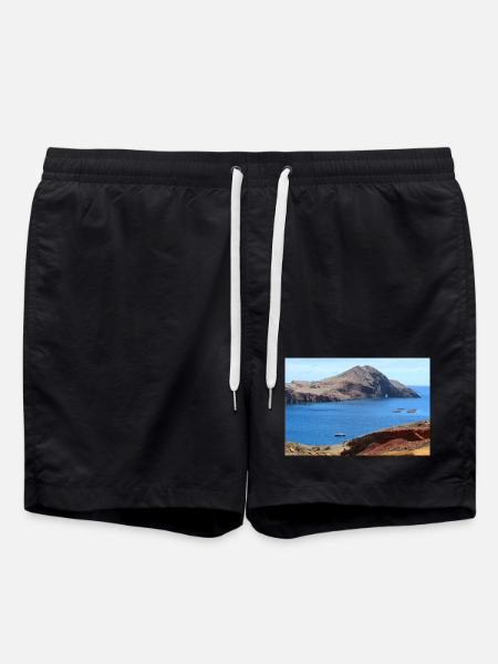 Madeira Portugal Poster - Badeshorts - Schwarz