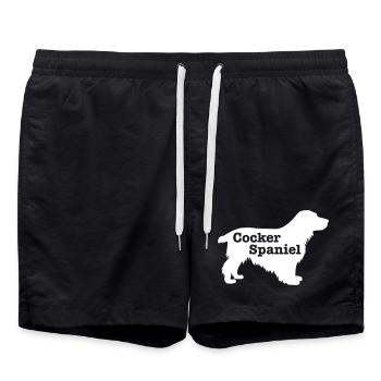 Cocker Spaniel - Swim Trunks - black - Front - AI Model Male 185 light (185cm)