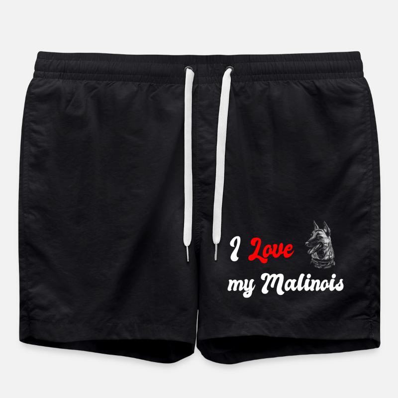 I love my Malinois - Swim Trunks - black