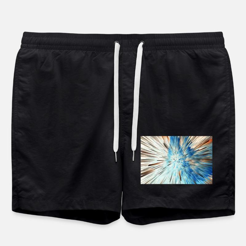 Radiale Blaue Explosion - Badeshorts - Schwarz
