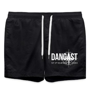 Koordinaten Dangast - Badeshorts - Schwarz - Vorne - AI Model Male 185 light (185cm)
