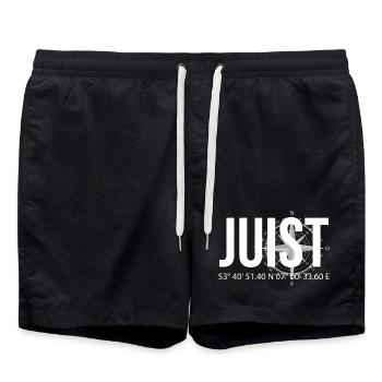 Koordinaten Juist - Badeshorts - Schwarz - Vorne - AI Model Male 185 light (185cm)