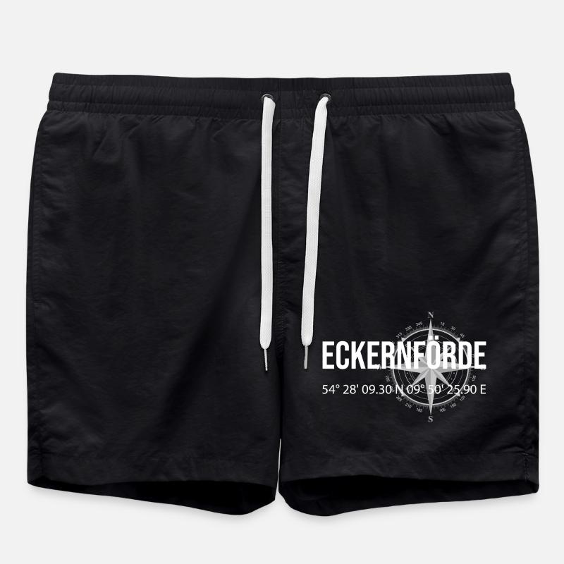 Koordinaten Eckernförde - Badeshorts - Schwarz