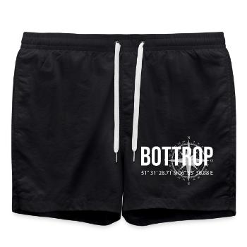Koordinaten Bottrop - Badeshorts - Schwarz - Vorne - AI Model Male 185 light (185cm)