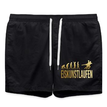 Evolution Eiskunstlaufen - Badeshorts - Schwarz - Vorne - AI Model Male 185 light (185cm)