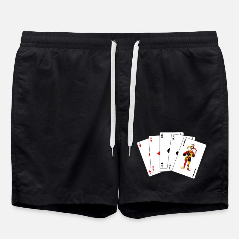 Cinq cartes Carré - Short de bain - noir