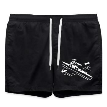 Aviron style dessin animé - Short de bain - noir - Devant - AI Model Male 185 light (185cm)
