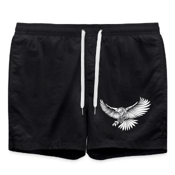 Heraldic Eagle Power - Swim Trunks - black - Front - AI Model Male 185 light (185cm)