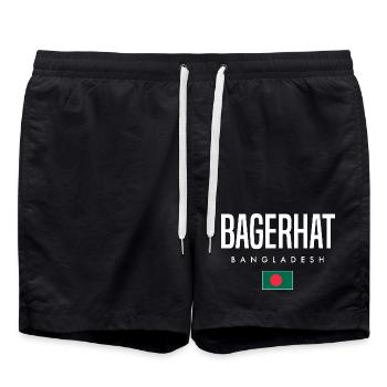 Bagerhat, Bangladesh - Swim Trunks - black - Front - AI Model Male 185 light (185cm)