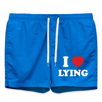 Ausdruck der Befreiung, ich liebe das Lügen - Badeshorts - Cobalt blue - Vorne