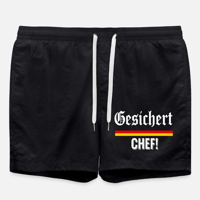 Gesichert Chef!  - Badeshorts - Schwarz
