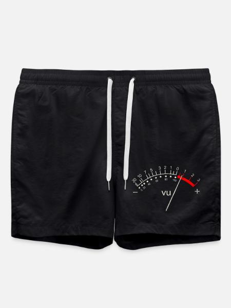 Retro VU Meter - Swim Trunks - black