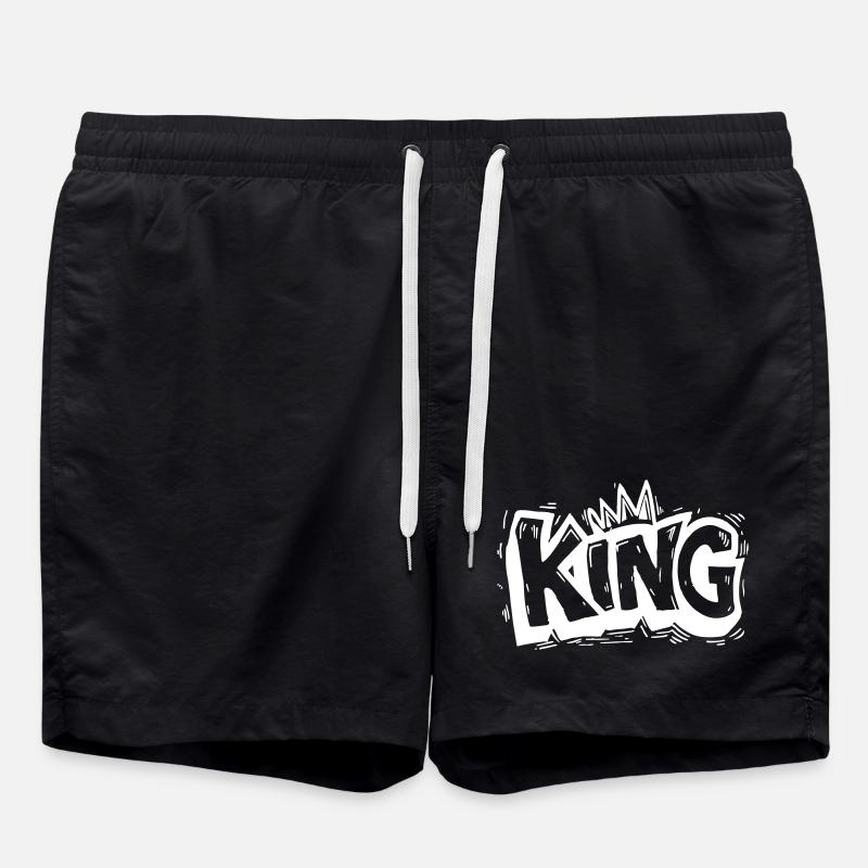 König Graffiti - Badeshorts - Schwarz