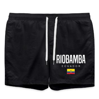 Riobamba Ecuador Ecuadorianer - Badeshorts - Schwarz - Vorne - AI Model Male 185 light (185cm)