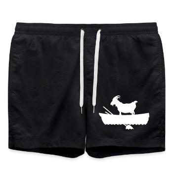 G.O.A.T. Goat in the boat - Swim Trunks - black - Front - AI Model Male 185 light (185cm)