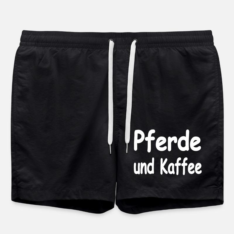 horses - Swim Trunks - black