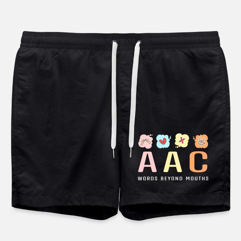 SLP Langue des Signes AAC Communication - Short de bain - noir