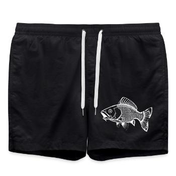 Poisson Carpe Pêcheur T-shirt Cadeau Pêcheur - Short de bain - noir - Devant - AI Model Male 185 light (185cm)