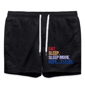 MANGER DORMIR DORMIR DORMIR PLUS ZzZzZ - Short de bain - noir - Devant - AI Model Male 185 light (185cm)