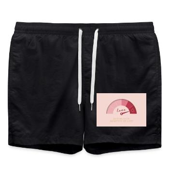 Measure Life in Moments of Love - Swim Trunks - black - Front - AI Model Male 185 light (185cm)