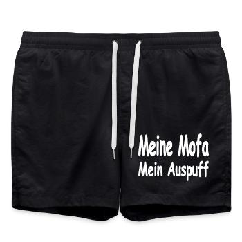 Mobylette - Short de bain - noir - Devant - AI Model Male 185 light (185cm)