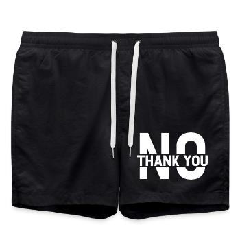 No Thank You - Badeshorts - Schwarz - Vorne - AI Model Male 185 light (185cm)