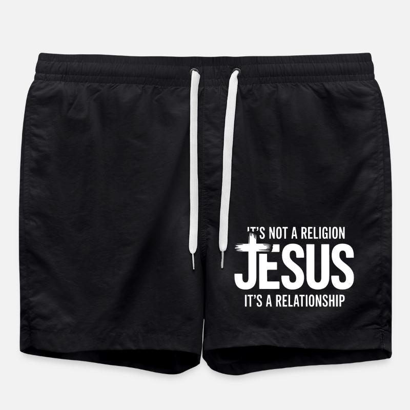 T-shirt de la relation Jésus - Short de bain - noir