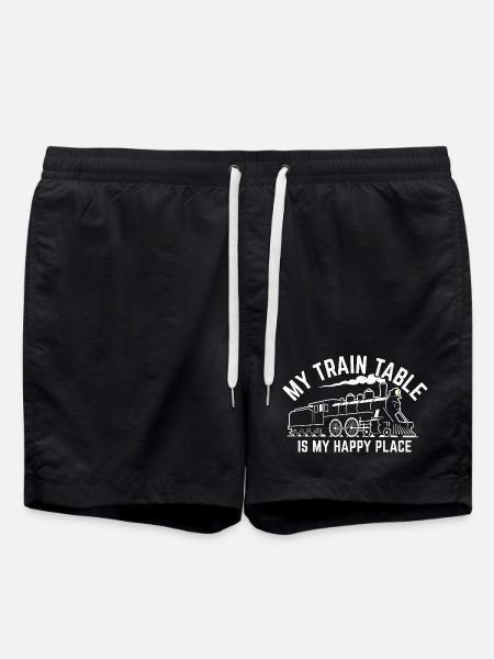Locomotive Model Railway - Swim Trunks - black
