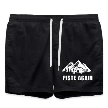 PISTE AGAIN. Ski. Ski Winter Sports - Swim Trunks - black - Front - AI Model Male 185 light (185cm)