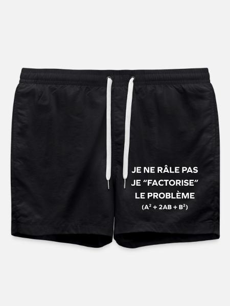 I don't complain, I factor - Swim Trunks - black