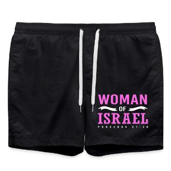 Judaïsme juif Yeshua - Short de bain - noir - Devant - AI Model Male 185 light (185cm)