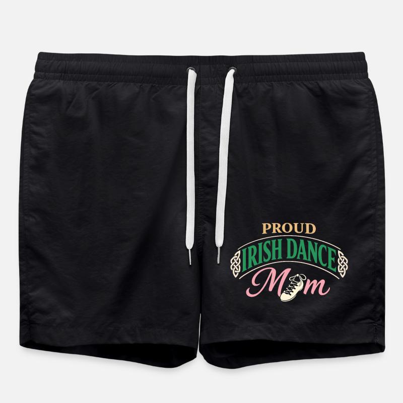 Irish Dance Step-dancing Celtic Fan - Swim Trunks - black