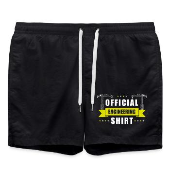 Construction du bâtiment Official Engineer’s Shirt - Short de bain - noir - Devant - AI Model Male 185 light (185cm)