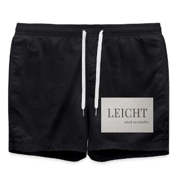 It will be EASY again - Swim Trunks - black - Front - AI Model Male 185 light (185cm)