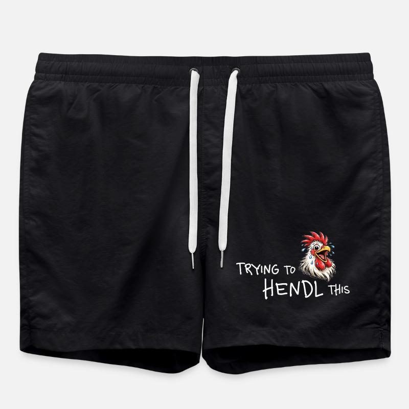 Hendl This: Chicken Humor - Swim Trunks - black