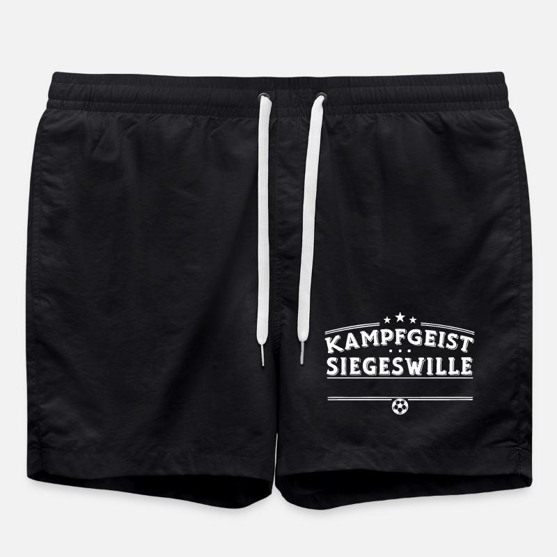 Kampfgeist - Siegeswille - YOUR TEXT  - Short de bain - noir