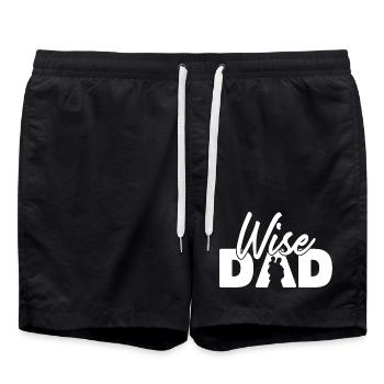 Sage Papa Silhouette Paternité Parentalité - Short de bain - noir - Devant - AI Model Male 185 light (185cm)