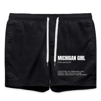 Déclaration d’endurance des filles du Michigan - Short de bain - noir - Devant - AI Model Male 185 light (185cm)