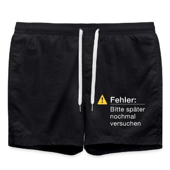 Fehler: Bitte noch einmal versuchen Informatik - Badeshorts - Schwarz - Vorne - AI Model Male 185 light (185cm)