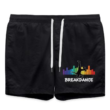 Breakdance Streetstyle Hip Hop DJ Dance - Swim Trunks - black - Front - AI Model Male 185 light (185cm)